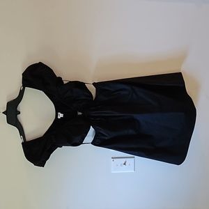 Black Garage Dress cutouts open back with Cap sleeve short size small